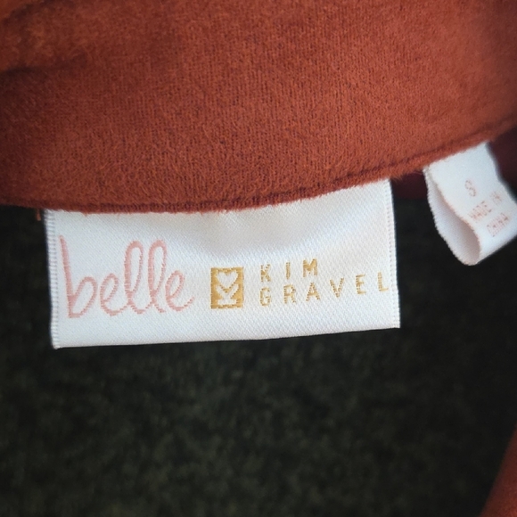 KIM GRAVEL BELLE Rust BROWN Faux Suede - Picture 2 of 9